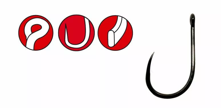 Gamakatsu Powercarp Eyed Hooks Barbless NS Black (10pcs) Size 10 4 Gamakatsu Powercarp Eyed Hooks Barbless NS Black (10pcs) Size 10 - Afbeelding 2