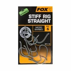 Fox Edges Stiff Rig Straight Hooks Size 6 Micro Barbed -Feederhengels Winkel 95df65c01353e696