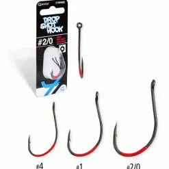 Quantum 4street Drop Shot-Hooks #1 Dg Black Red 5pcs