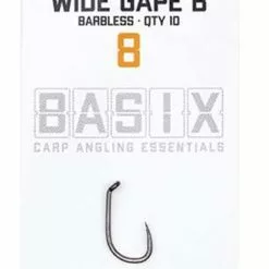 Korda Basix Wide Gape Barbless Size 8